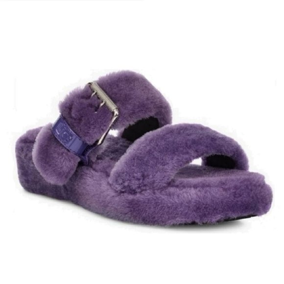 UGG Fuzz Yeah Slides in Violet Bloom - Picture 1 of 5